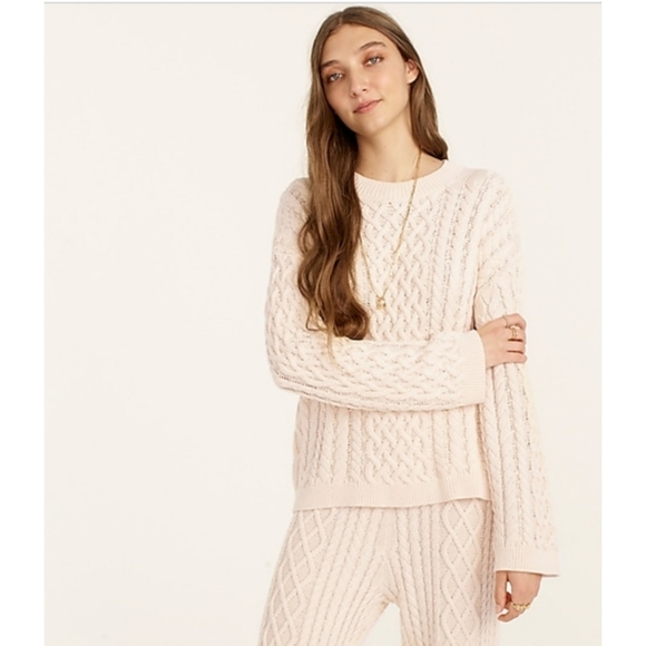 J. Crew Sweaters - J.Crew Cotton-cashmere cable-knit pullover